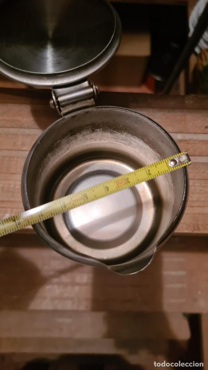 Antig&uuml;edades: Lechera de acero inoxidable con tapa - Foto 4