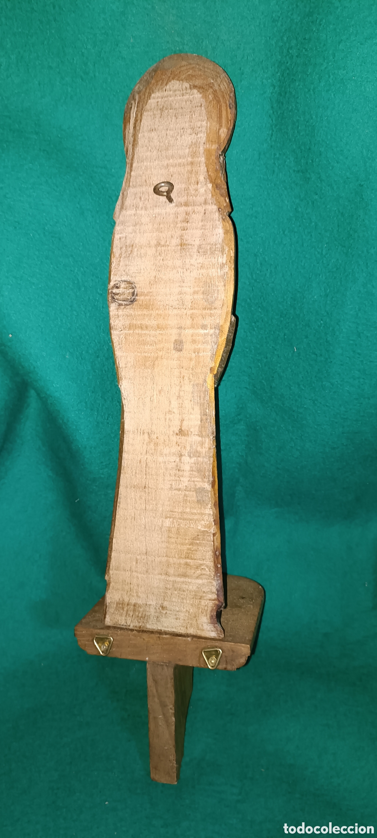Antig&uuml;edades: Santo con vela madera - Foto 4