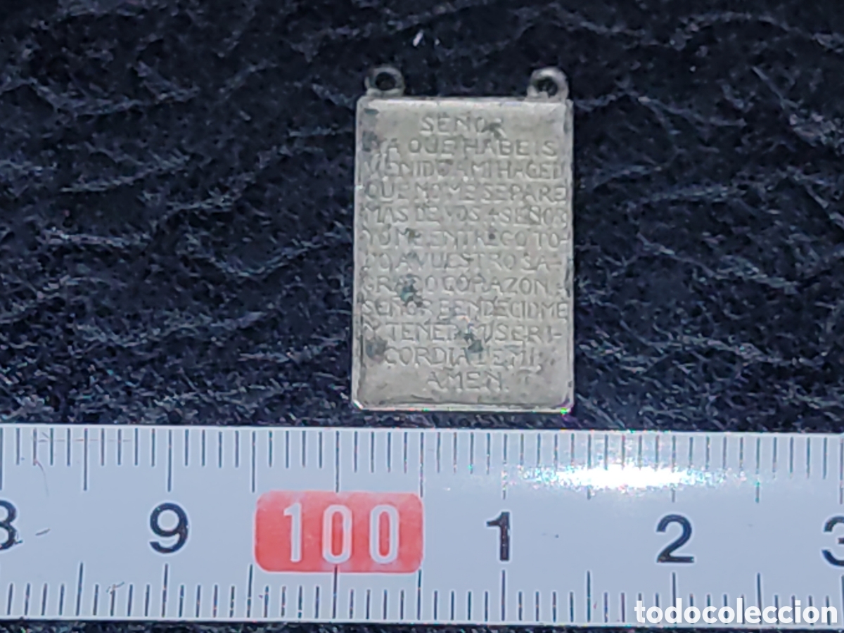 Antig&uuml;edades: Medalla & Escapulario antiguo de plata 925. *2* - Foto 2