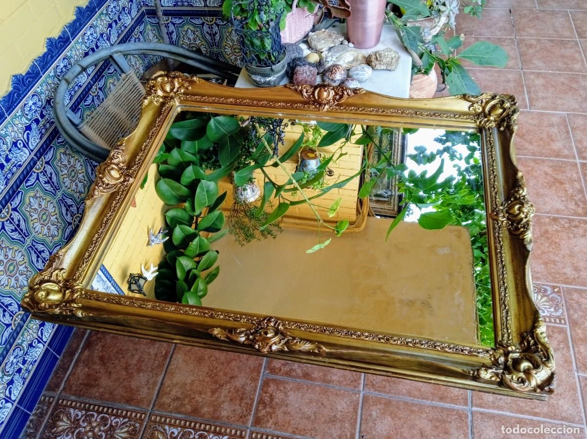 Antig&uuml;edades: Marco dorado con espejo - Foto 1