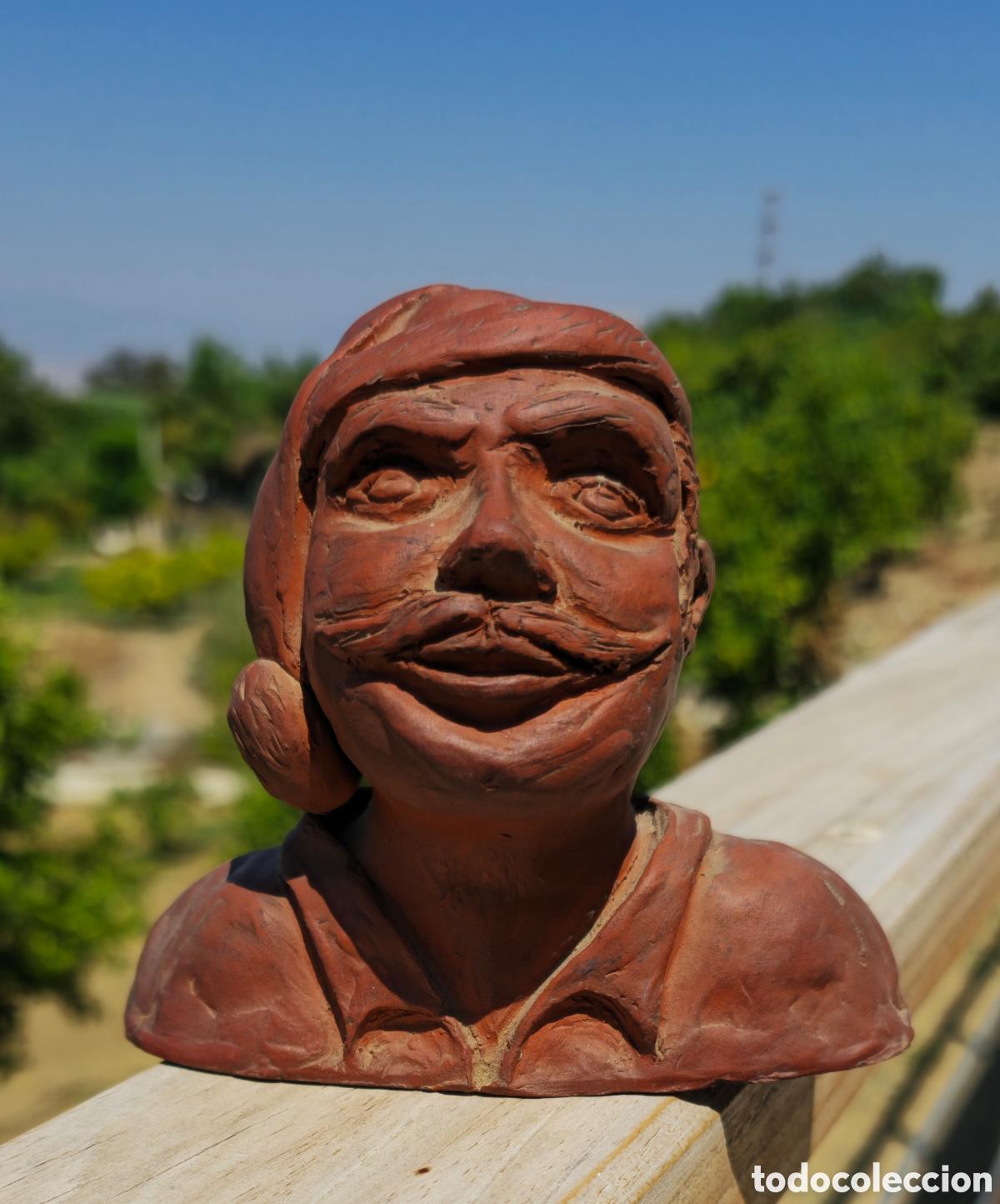 Antig&uuml;edades: Busto de terracota artesanal - Foto 3