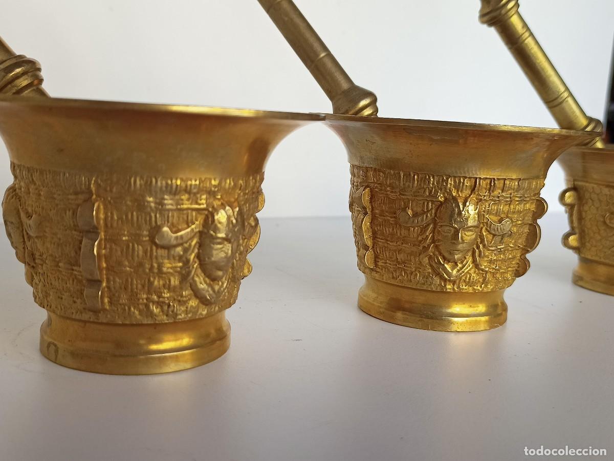 Antig&uuml;edades: Lote de 3 morteros de bronce - Foto 3