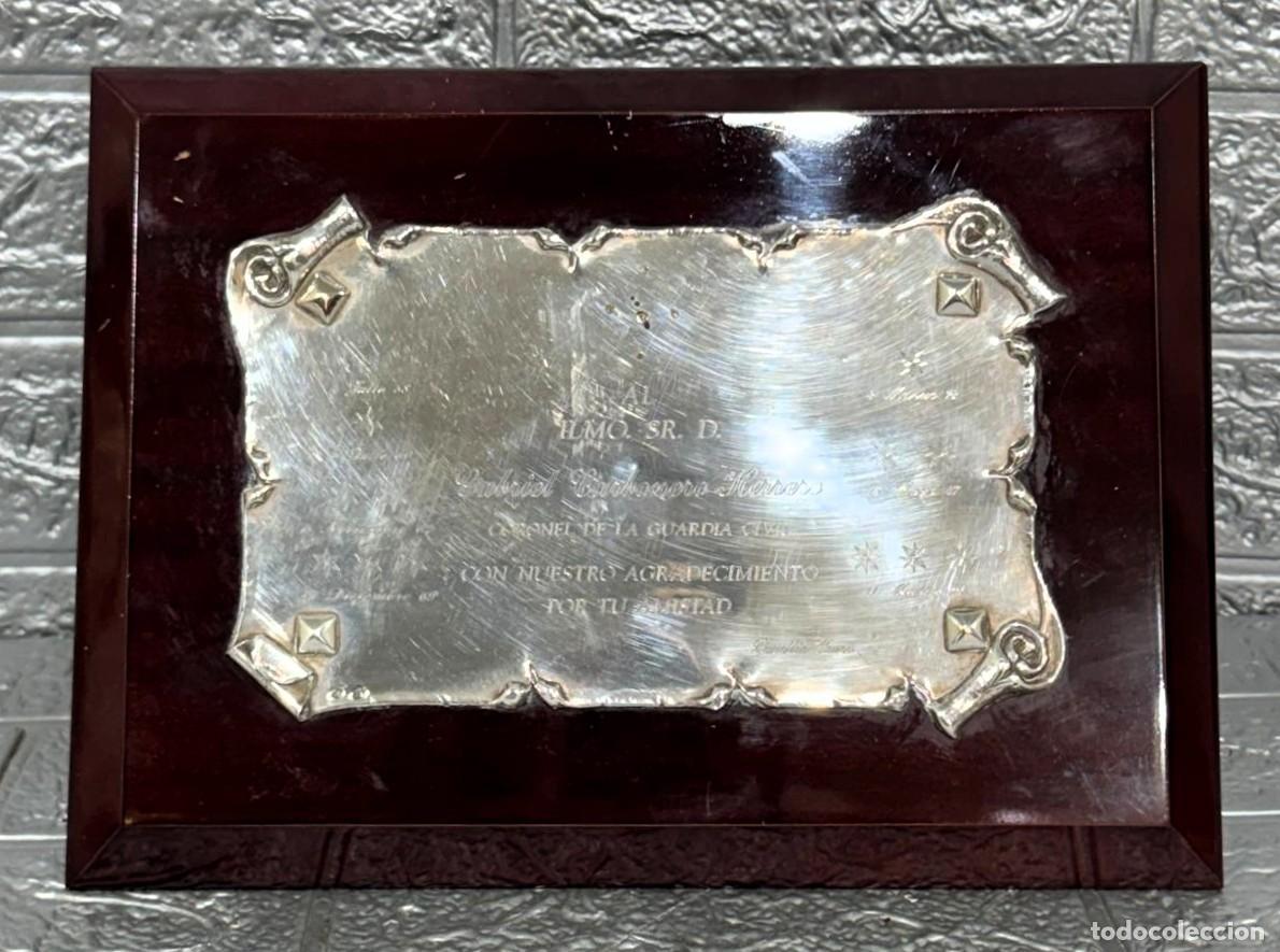 Antig&uuml;edades: Antigua placa de plata - Foto 1