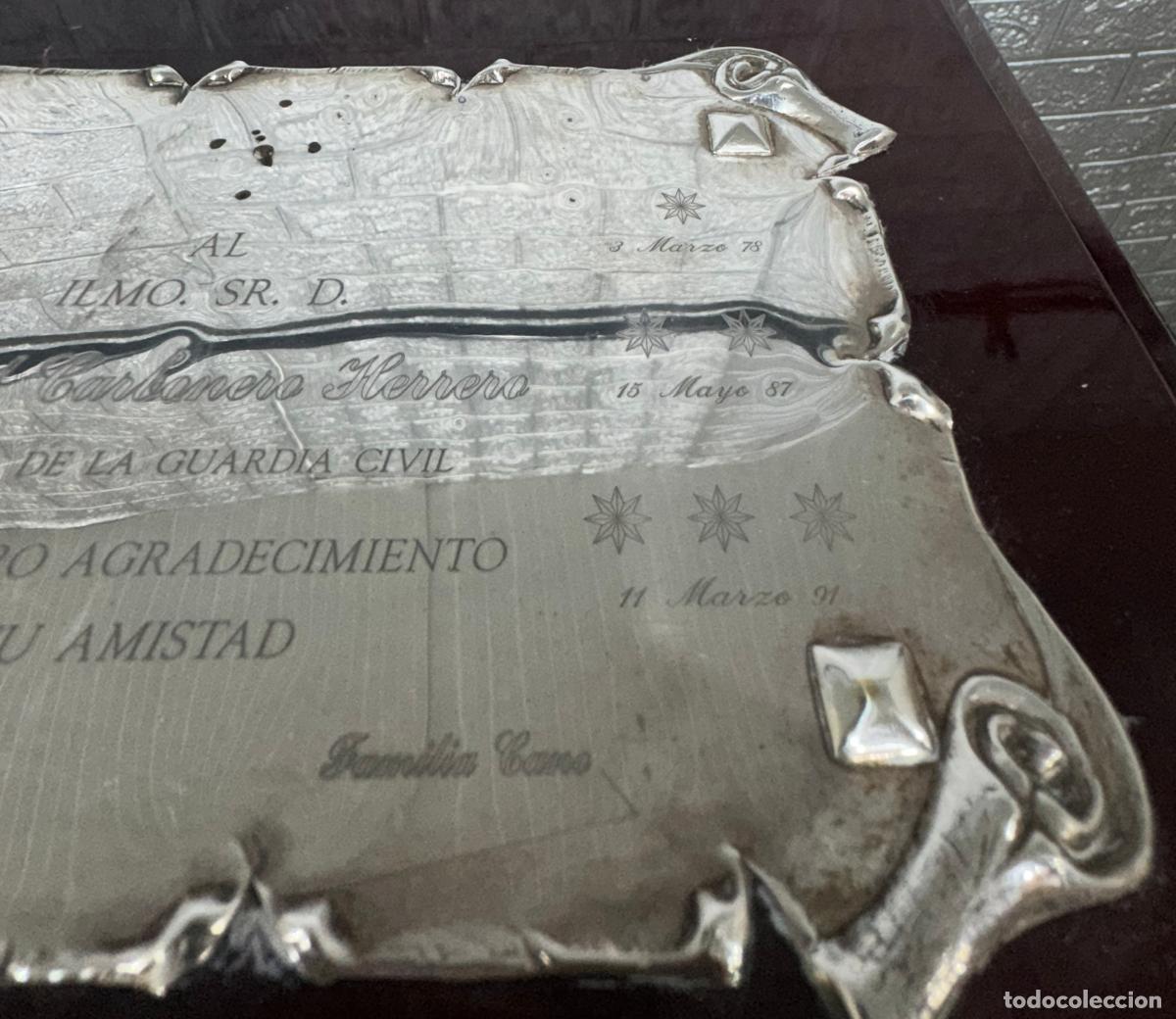 Antig&uuml;edades: Antigua placa de plata - Foto 5