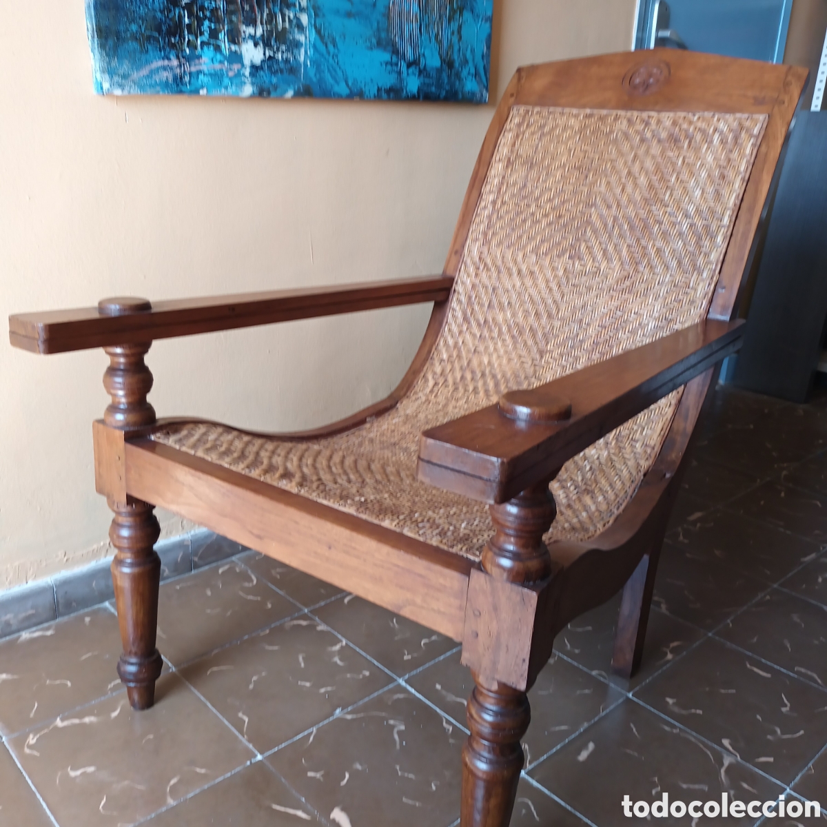 Antig&uuml;edades: Silla de plantaci&oacute;n colonial - Foto 2