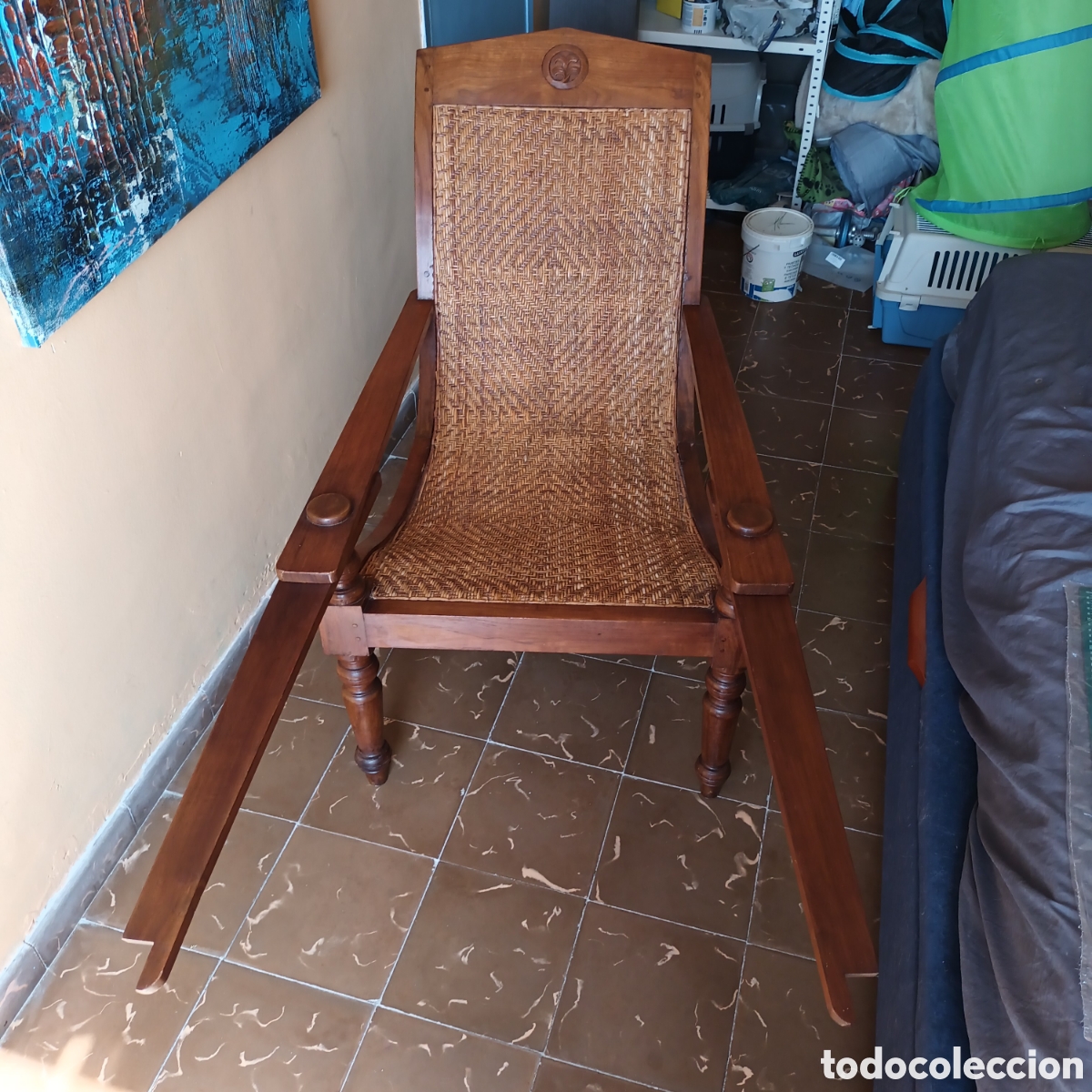 Antig&uuml;edades: Silla de plantaci&oacute;n colonial - Foto 11