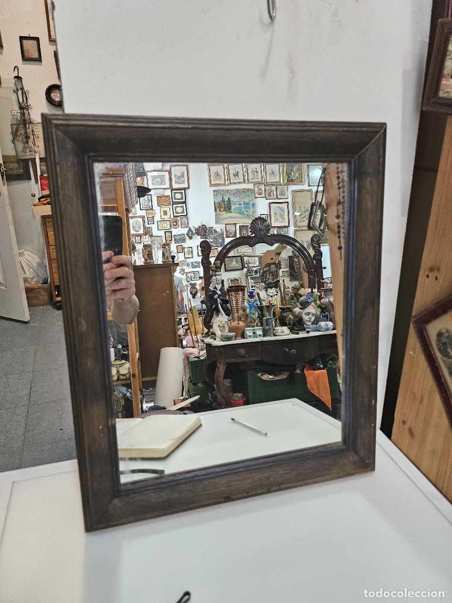 Antig&uuml;edades: espejo de madera de bogal - Foto 1