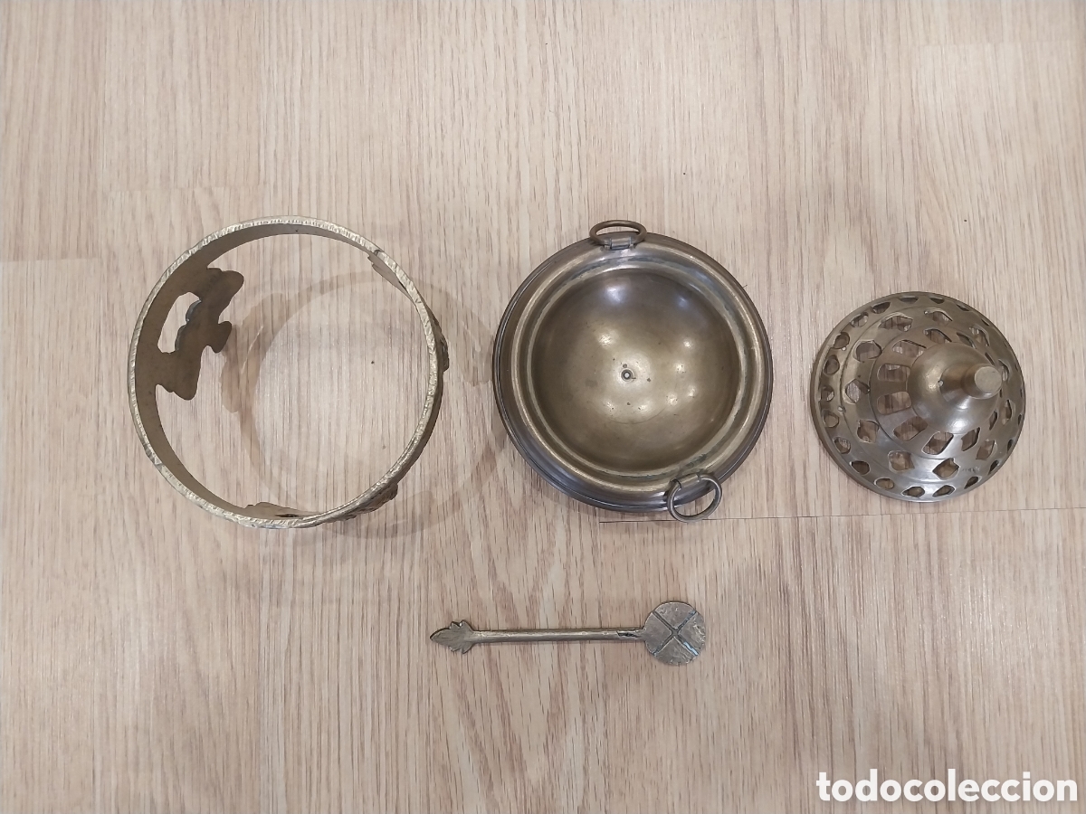 Antig&uuml;edades: Brasero de bronce vintage - Foto 5
