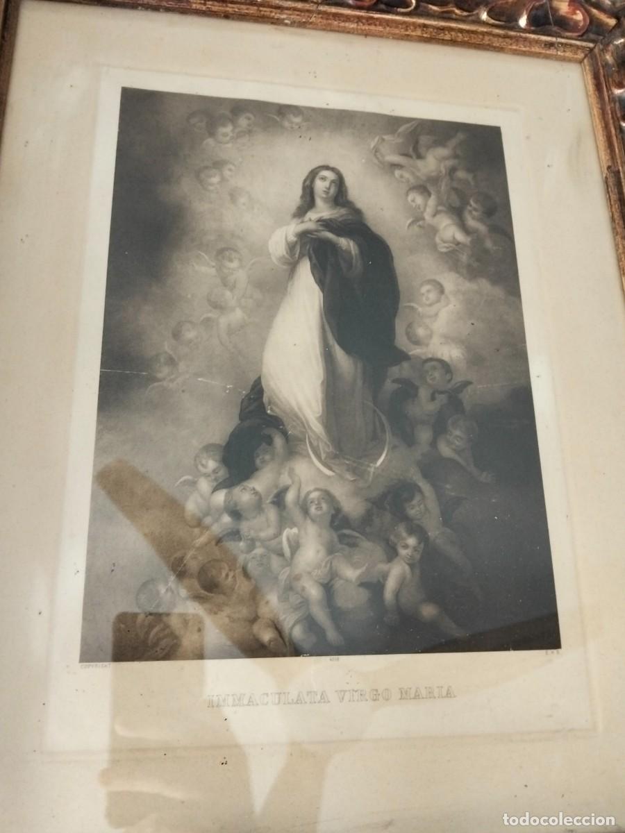 Antig&uuml;edades: Antiguo grabado inmaculada concepci&oacute;n de Mar&iacute;a de murillo - Foto 2