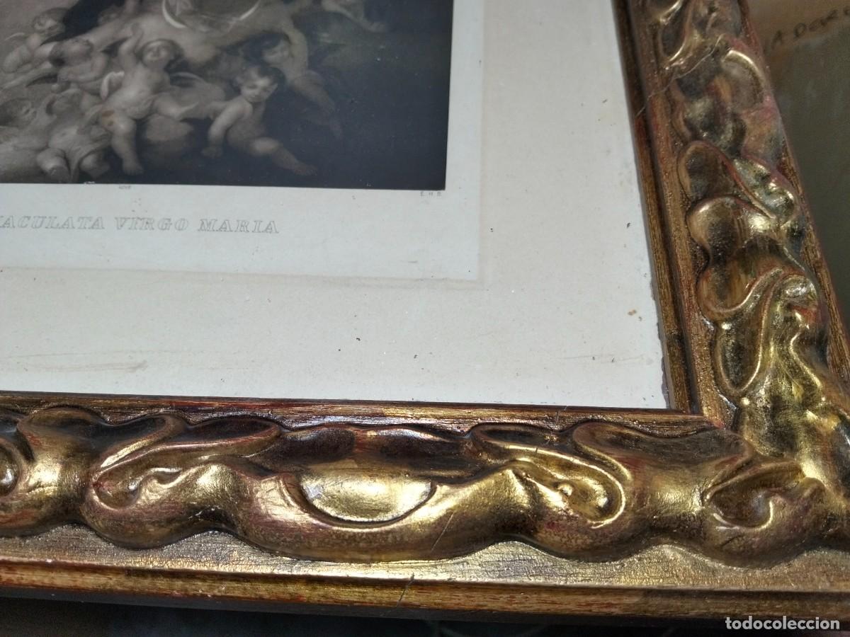 Antig&uuml;edades: Antiguo grabado inmaculada concepci&oacute;n de Mar&iacute;a de murillo - Foto 4