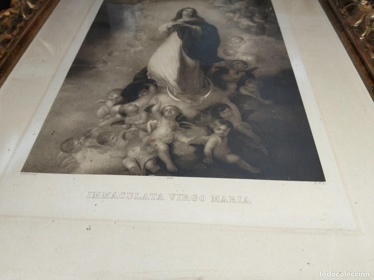 Antig&uuml;edades: Antiguo grabado inmaculada concepci&oacute;n de Mar&iacute;a de murillo - Foto 5