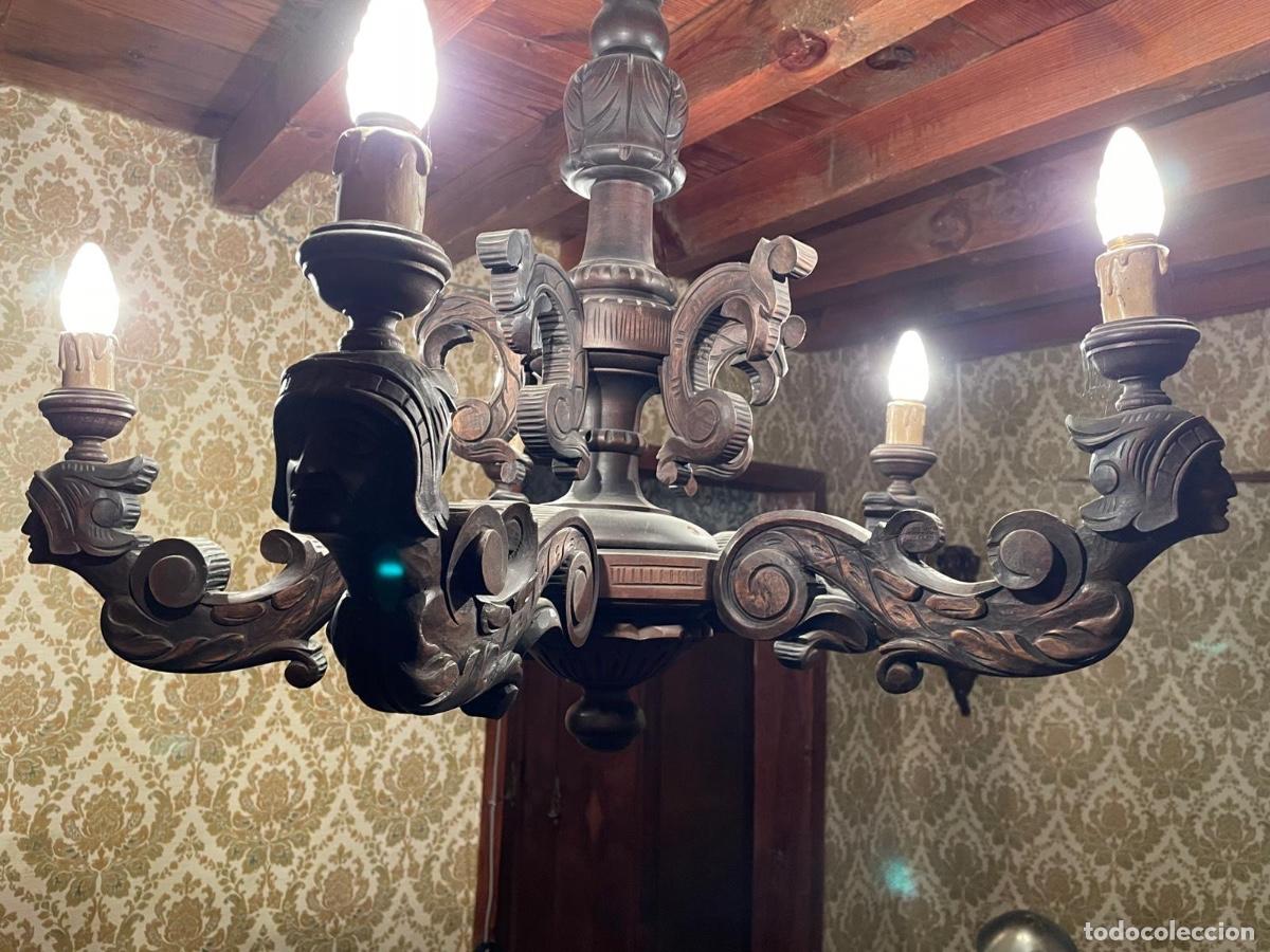 Antig&uuml;edades: Despacho isabelino de madera tallada - Foto 6