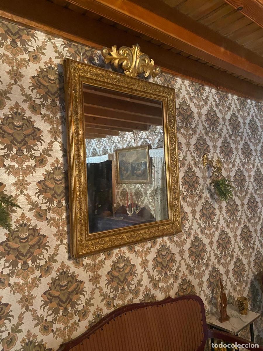 Antig&uuml;edades: Espejo de pan de oro - Foto 1