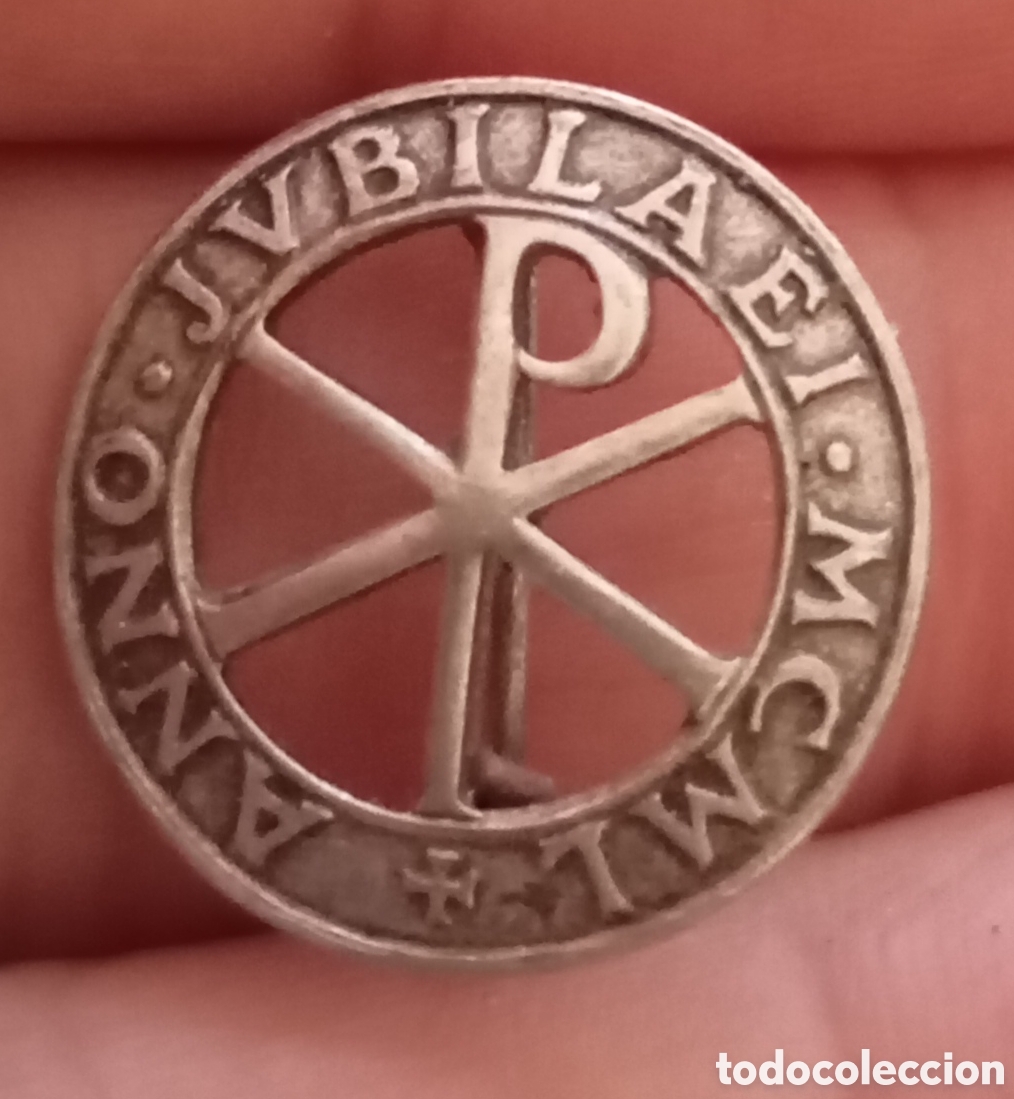 Antiquit&eacute;s: Pin Antigua insignia broche de solapa a&ntilde;o jubilar de 1950