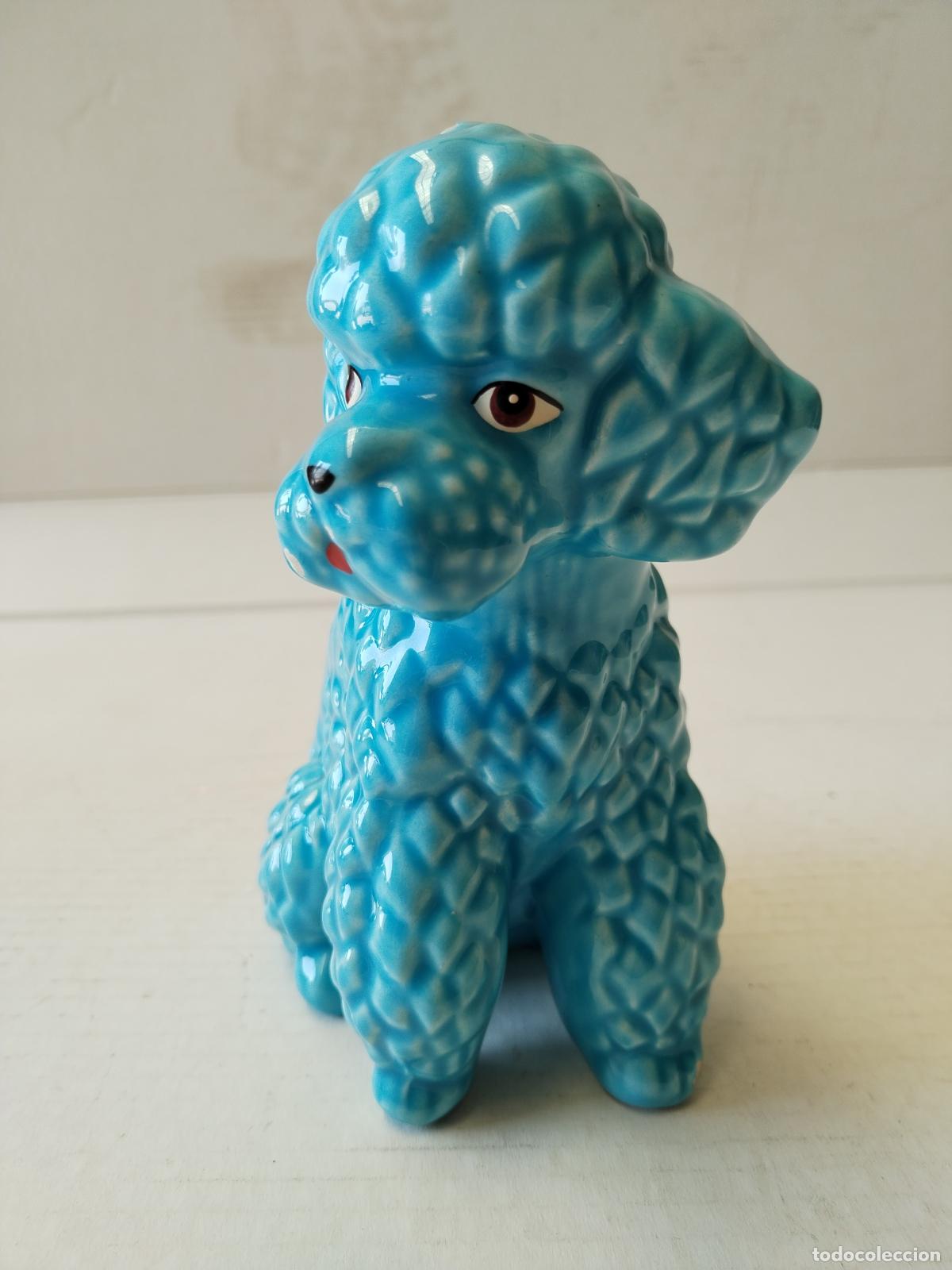 Antig&uuml;edades: macerta perro caniche azul - Foto 3