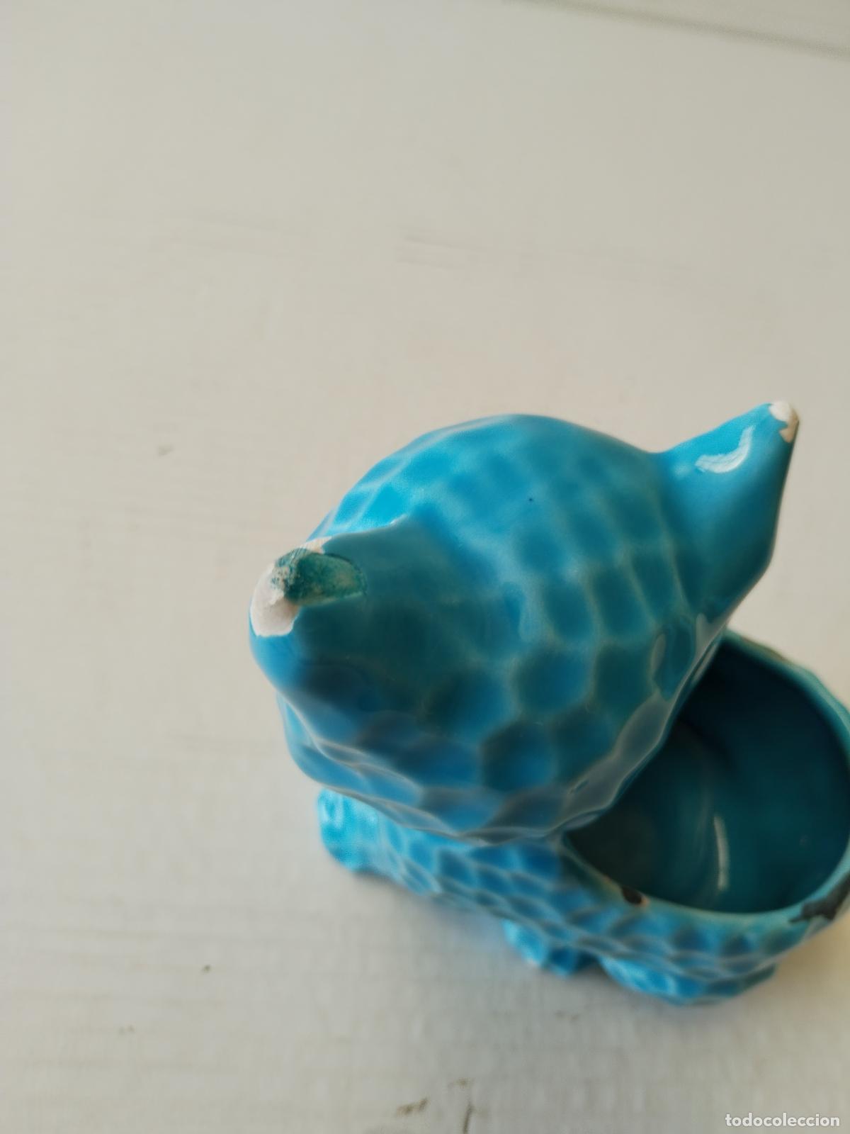 Antig&uuml;edades: maceta vintage gato azul - Foto 2