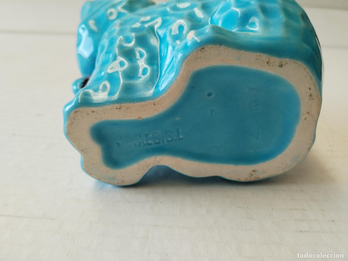 Antig&uuml;edades: maceta vintage gato azul - Foto 6
