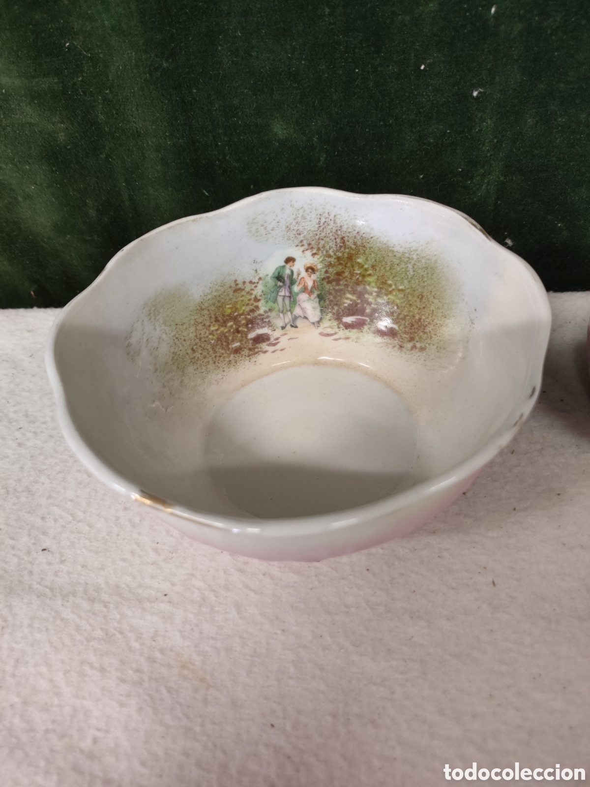 Antig&uuml;edades: Taz&oacute;n y dos pocillos porcelana - Foto 3