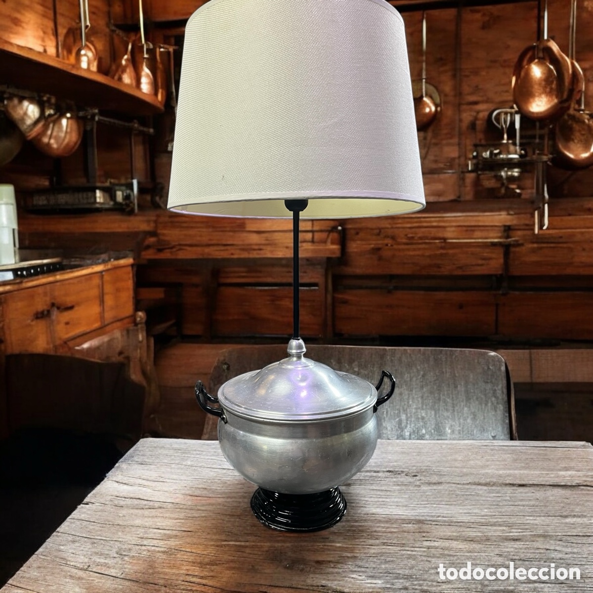 Antig&uuml;edades: L&aacute;mpara &ldquo;Soup&rdquo; a&ntilde;os 60 - Foto 3