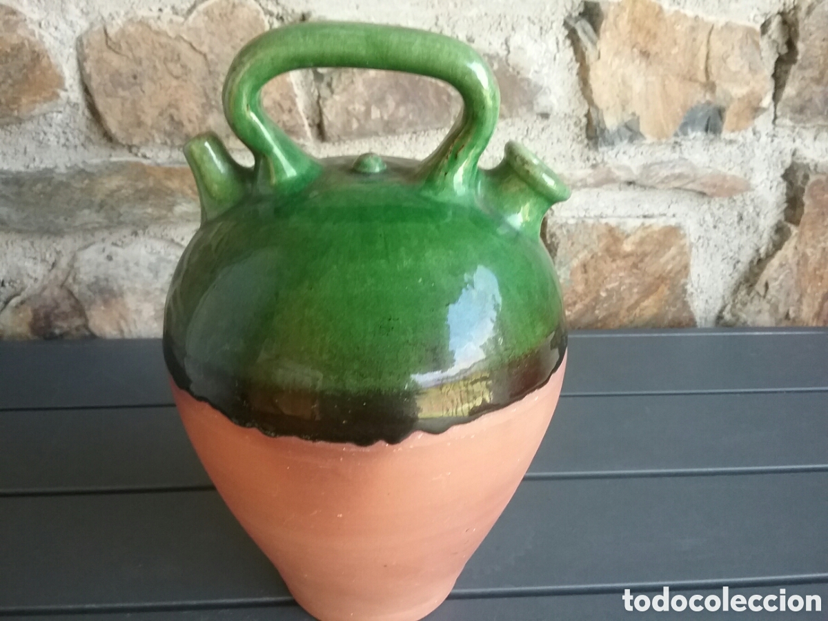 Antig&uuml;edades: CANTARO DE BARRO COCIDO Y VIDRIADO - Foto 2