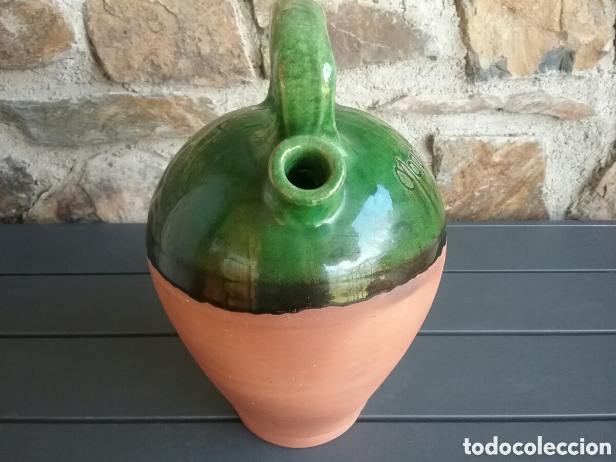 Antig&uuml;edades: CANTARO DE BARRO COCIDO Y VIDRIADO - Foto 3