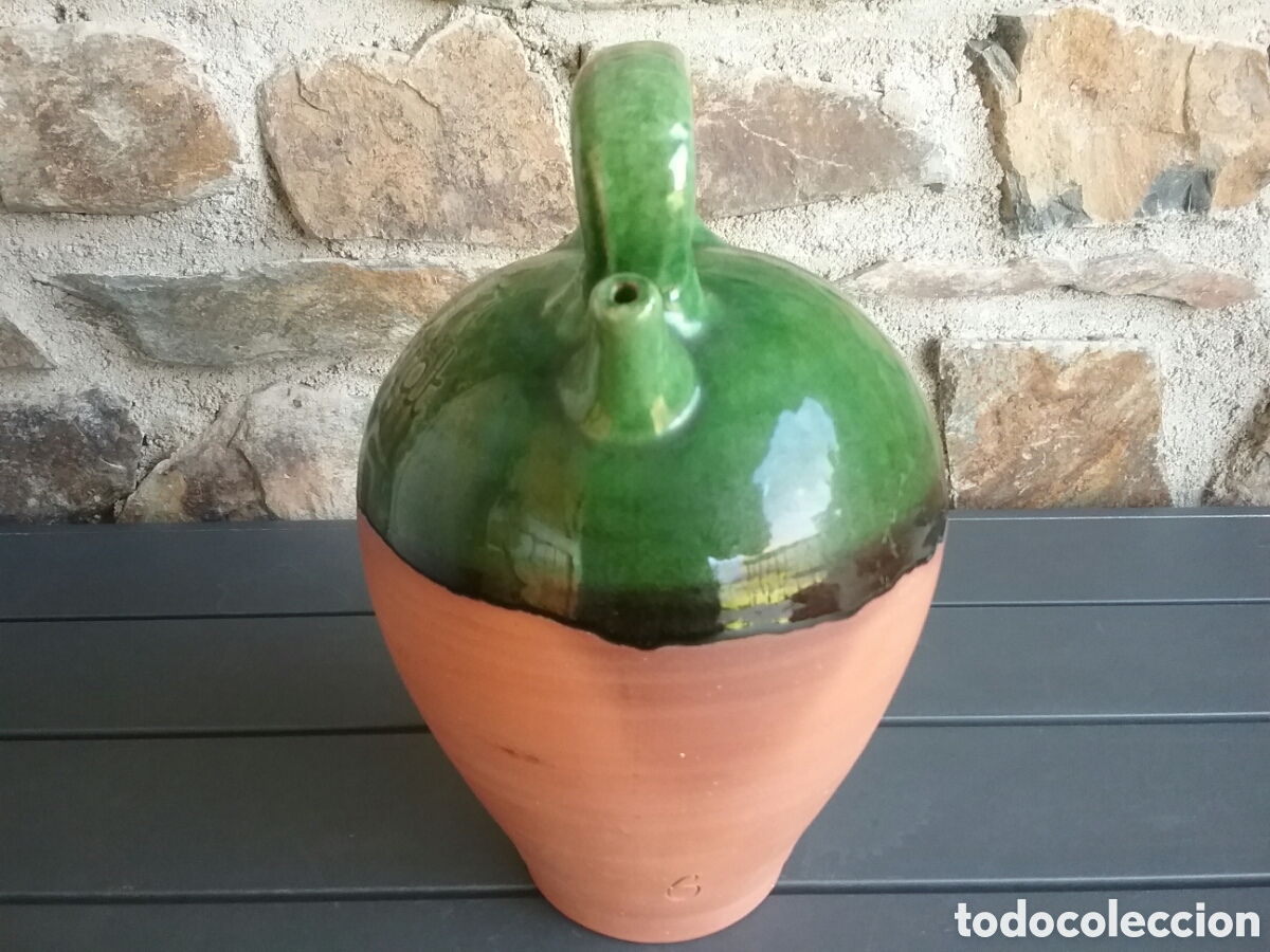 Antig&uuml;edades: CANTARO DE BARRO COCIDO Y VIDRIADO - Foto 4