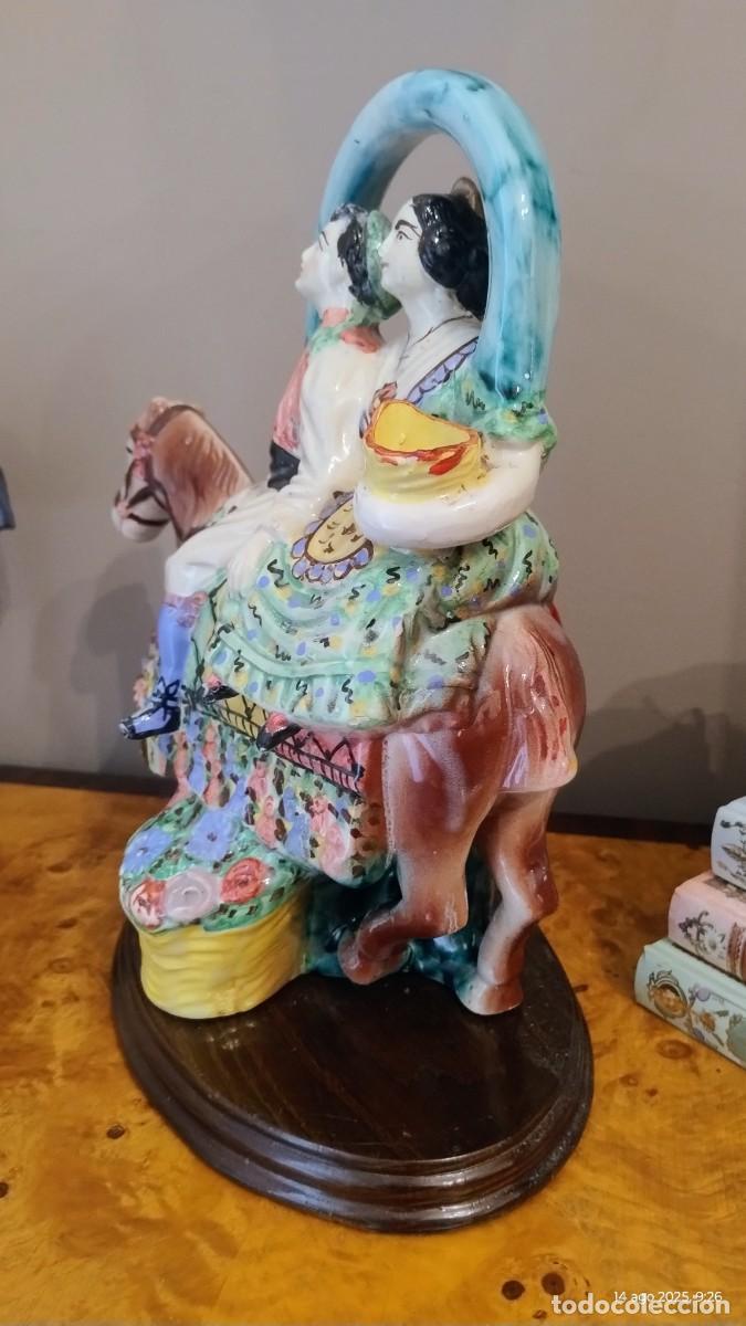 Antig&uuml;edades: BOTIJO VALENCIANO PAREJA A CABALLO - Foto 3