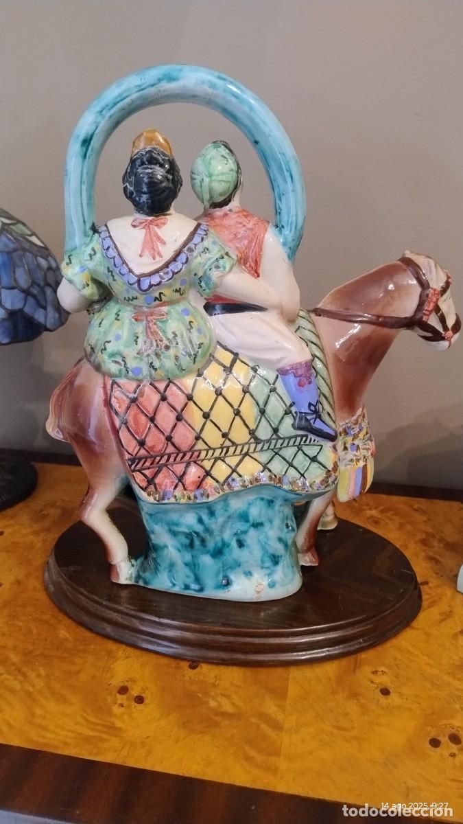 Antig&uuml;edades: BOTIJO VALENCIANO PAREJA A CABALLO - Foto 5