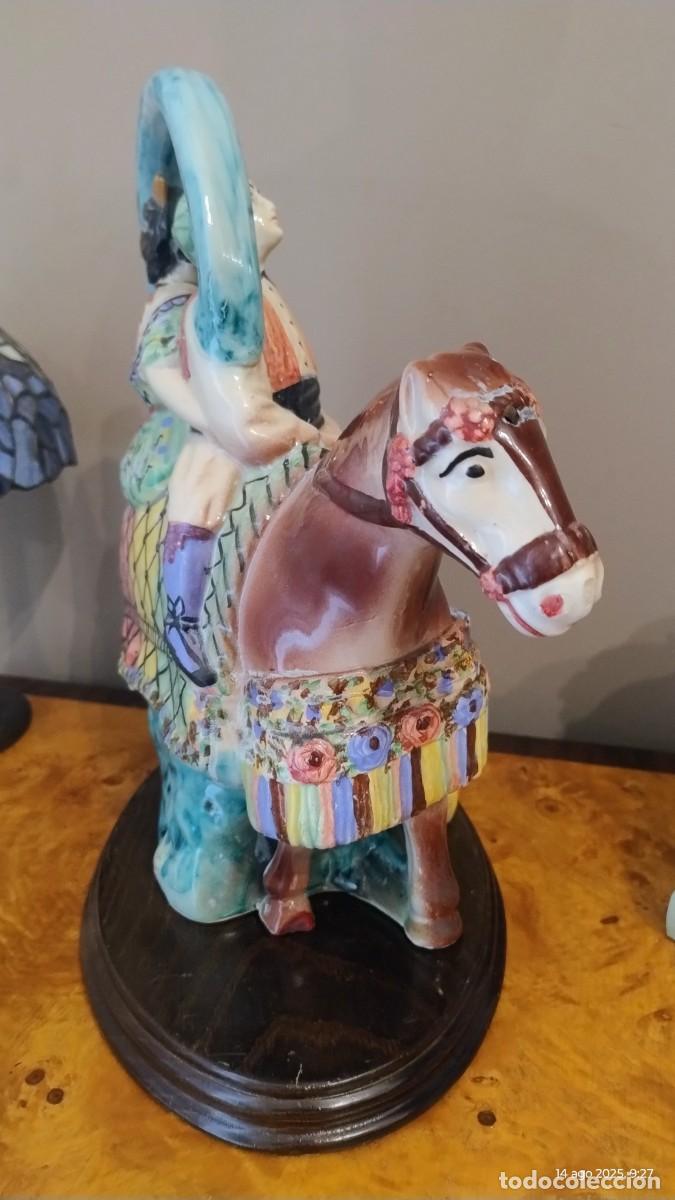 Antig&uuml;edades: BOTIJO VALENCIANO PAREJA A CABALLO - Foto 6