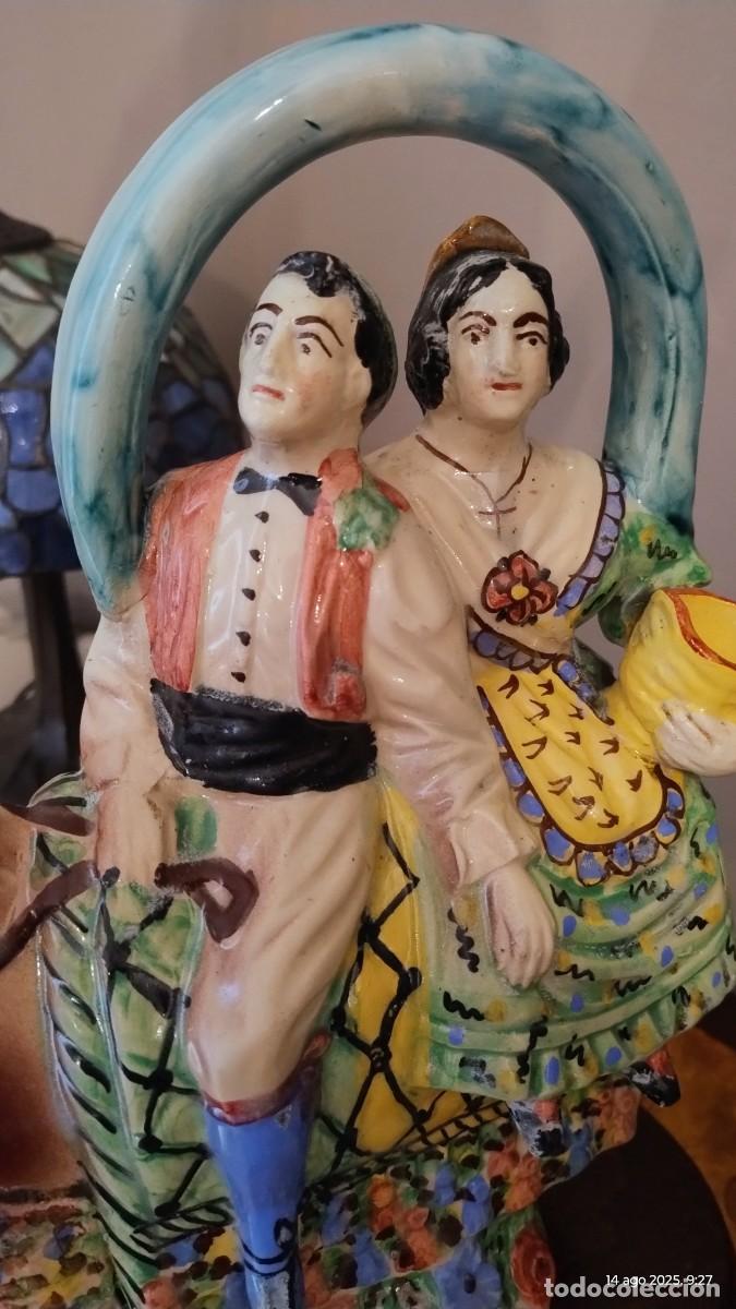 Antig&uuml;edades: BOTIJO VALENCIANO PAREJA A CABALLO - Foto 7