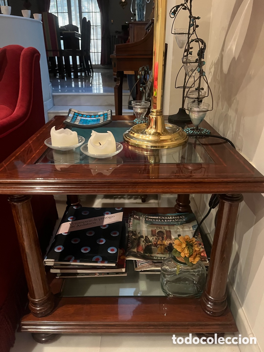 Antig&uuml;edades: Mesa auxiliar de madera - Foto 3