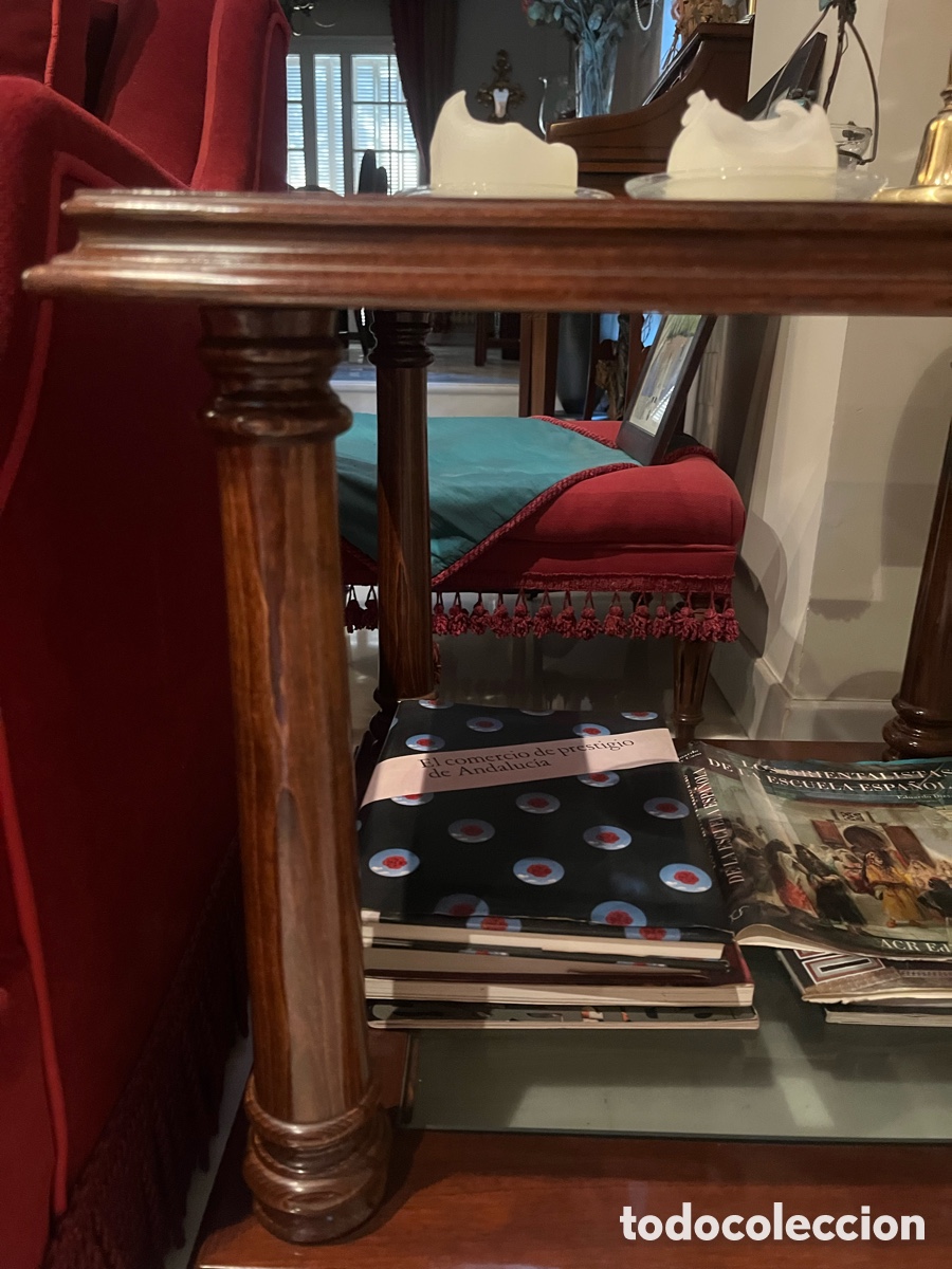 Antig&uuml;edades: Mesa auxiliar de madera - Foto 5