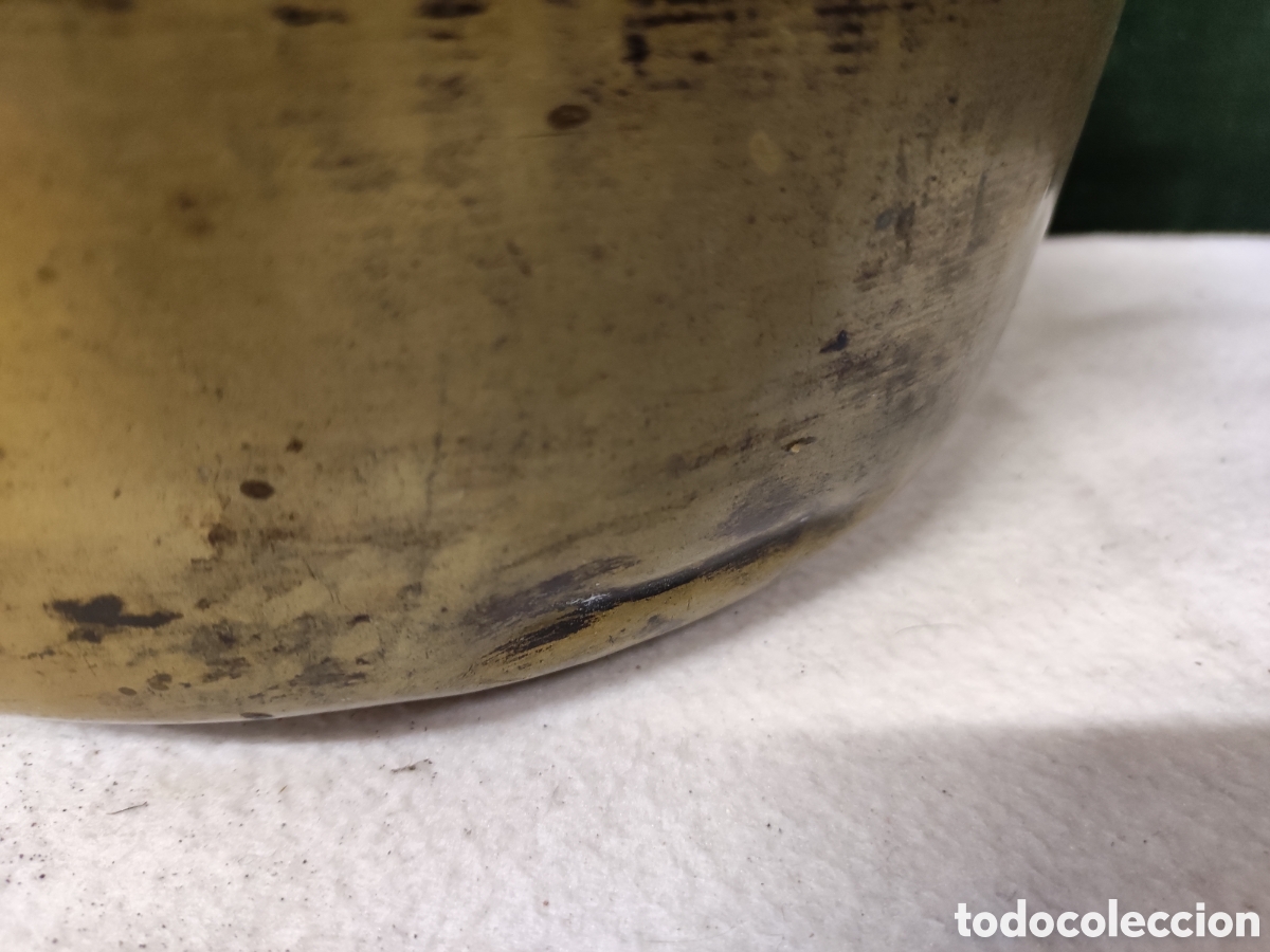 Antig&uuml;edades: Calderillo de lat&oacute;n antiguo - Foto 3