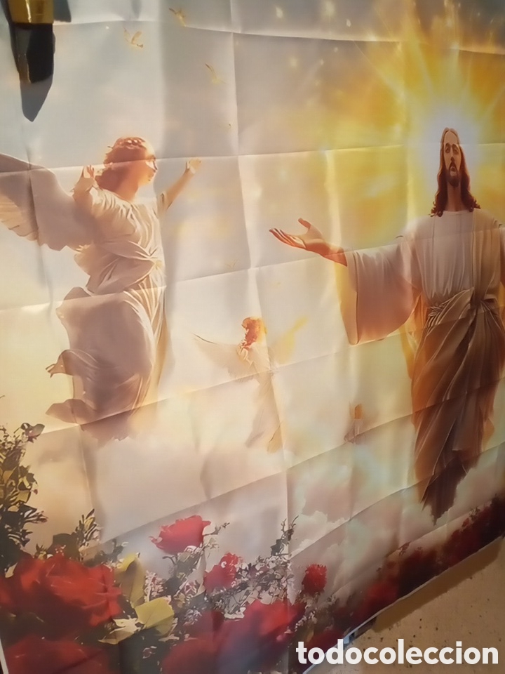 Antig&uuml;edades: GRAN TELA CON JES&Uacute;S ANGELES Y ROSAS