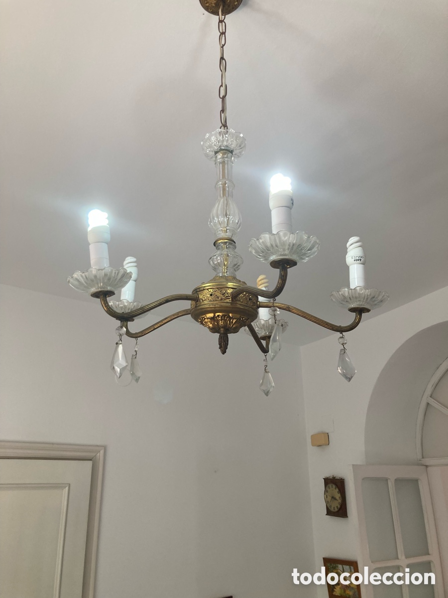 Antig&uuml;edades: Lote de L&aacute;mparas de cristal - Foto 3