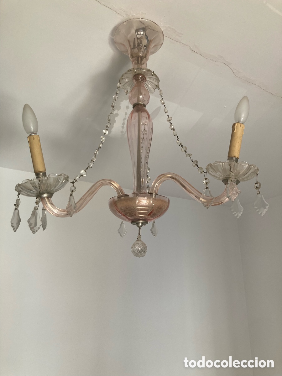 Antig&uuml;edades: Lote de L&aacute;mparas de cristal - Foto 4