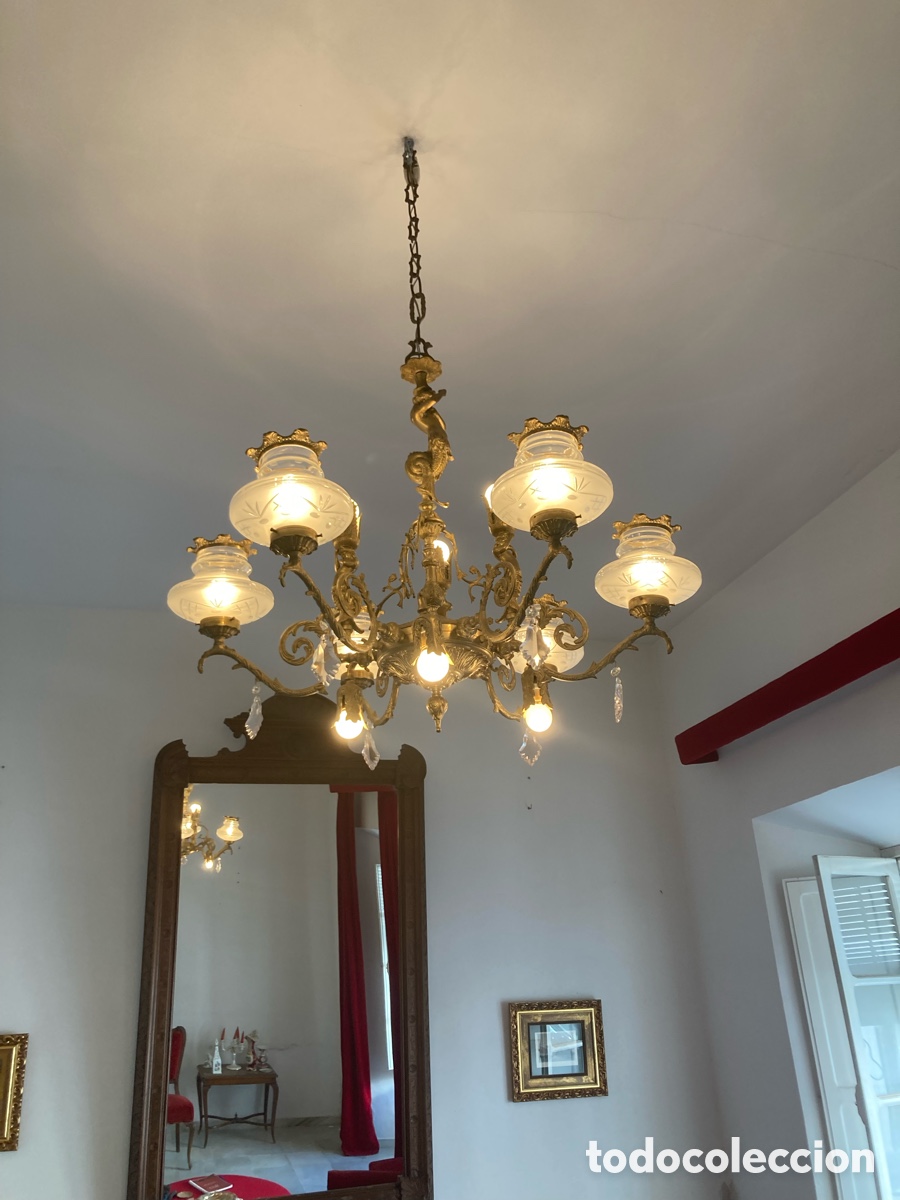 Antig&uuml;edades: Lote de L&aacute;mparas de cristal - Foto 1