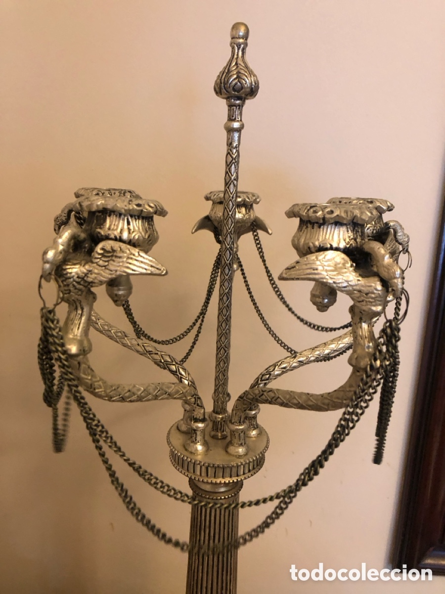 Antig&uuml;edades: PAREJA CANDELABROS DE ESTA&Ntilde;O - Foto 2