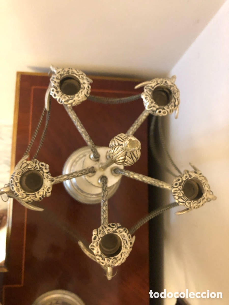 Antig&uuml;edades: PAREJA CANDELABROS DE ESTA&Ntilde;O - Foto 5