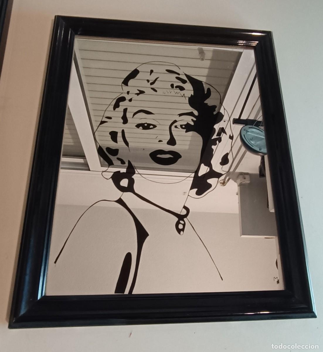 Antig&uuml;edades: CUADRO ESPEJO MARILYN MONROE VINTAGE - Foto 1