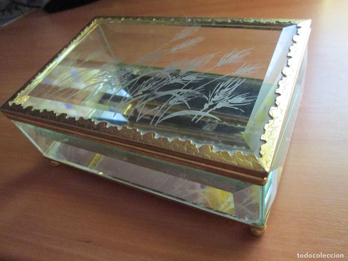 Antig&uuml;edades: Caja joyero cristal 50s - Foto 1
