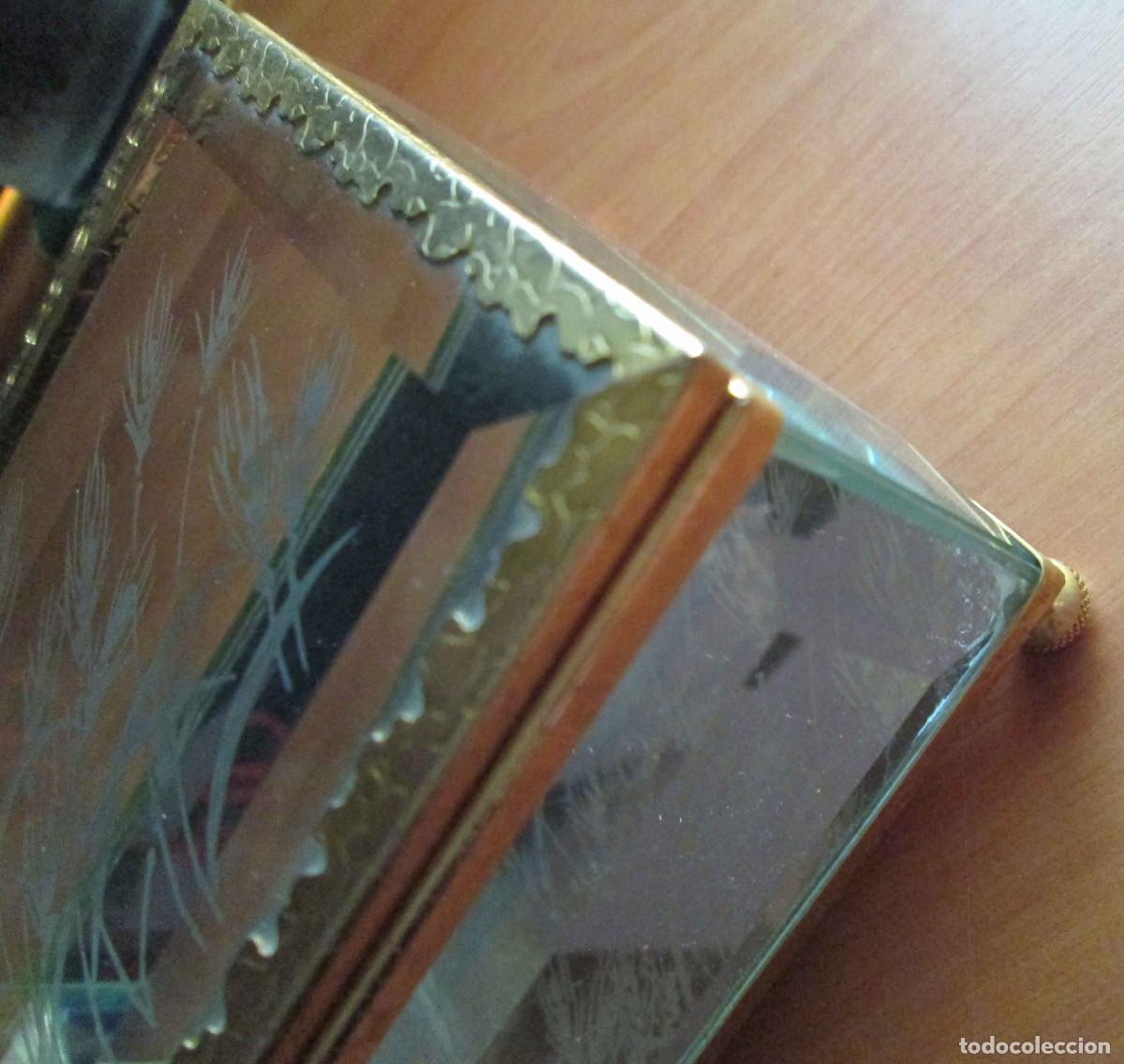 Antig&uuml;edades: Caja joyero cristal 50s - Foto 3