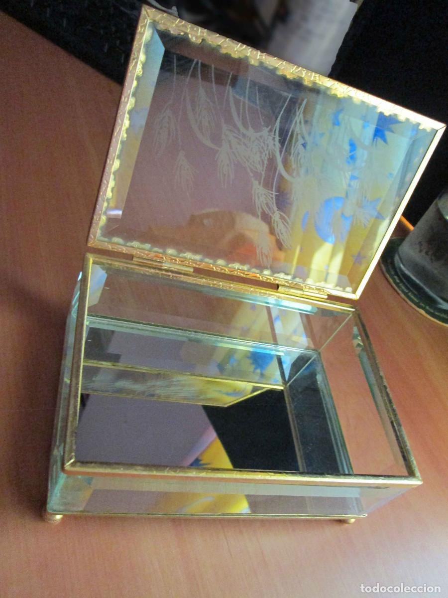 Antig&uuml;edades: Caja joyero cristal 50s - Foto 4