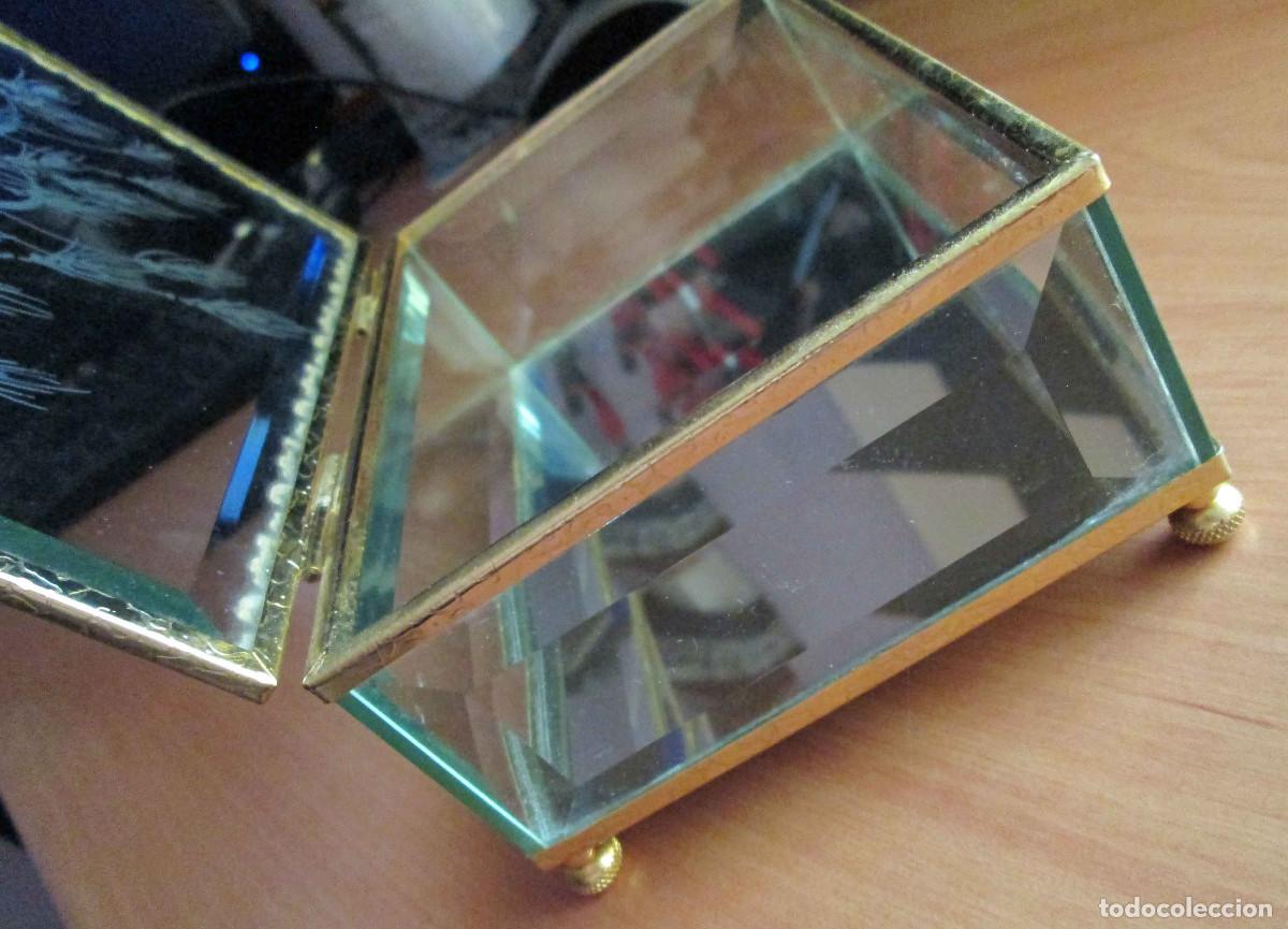 Antig&uuml;edades: Caja joyero cristal 50s - Foto 5