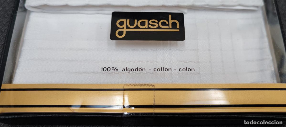 Antig&uuml;edades: CAJA DE 6 PA&Ntilde;UELOS 100% ALGODON, GUASCH - Foto 2