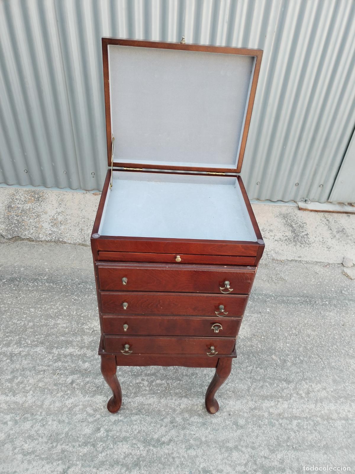 Antig&uuml;edades: mueble joyero antiguo de madera DM - Foto 2