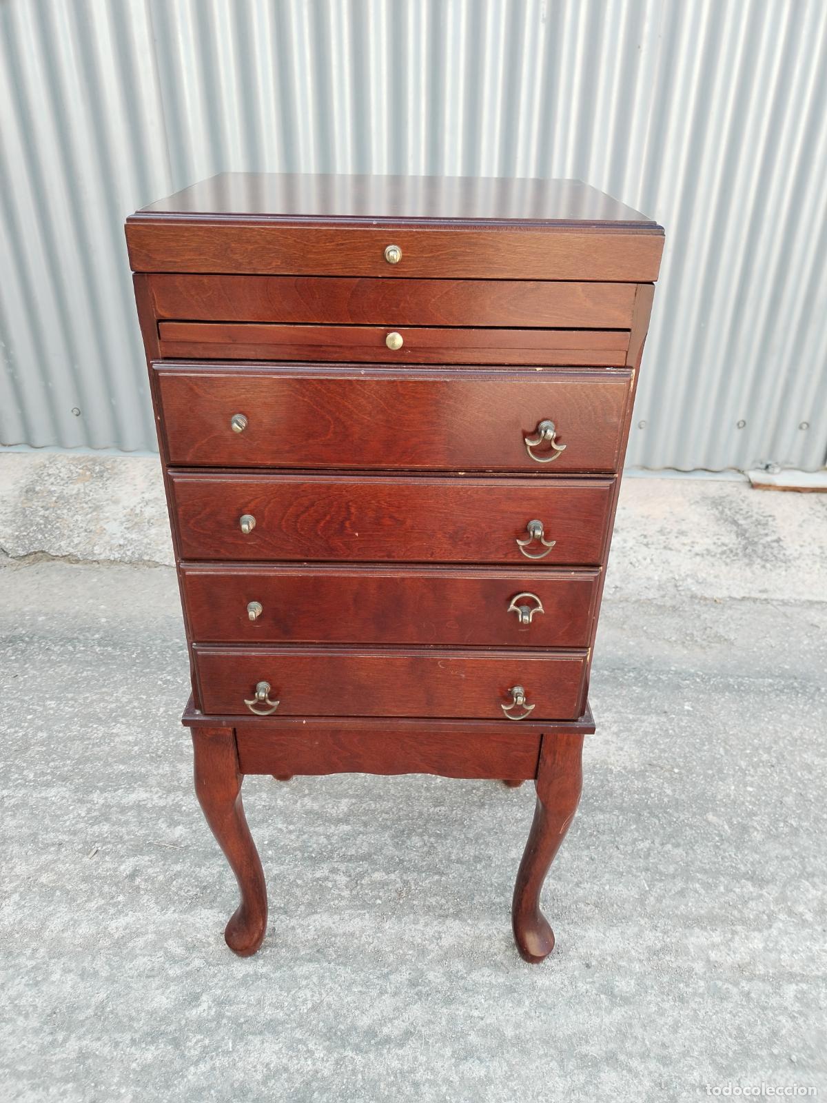 Antig&uuml;edades: mueble joyero antiguo de madera DM - Foto 11