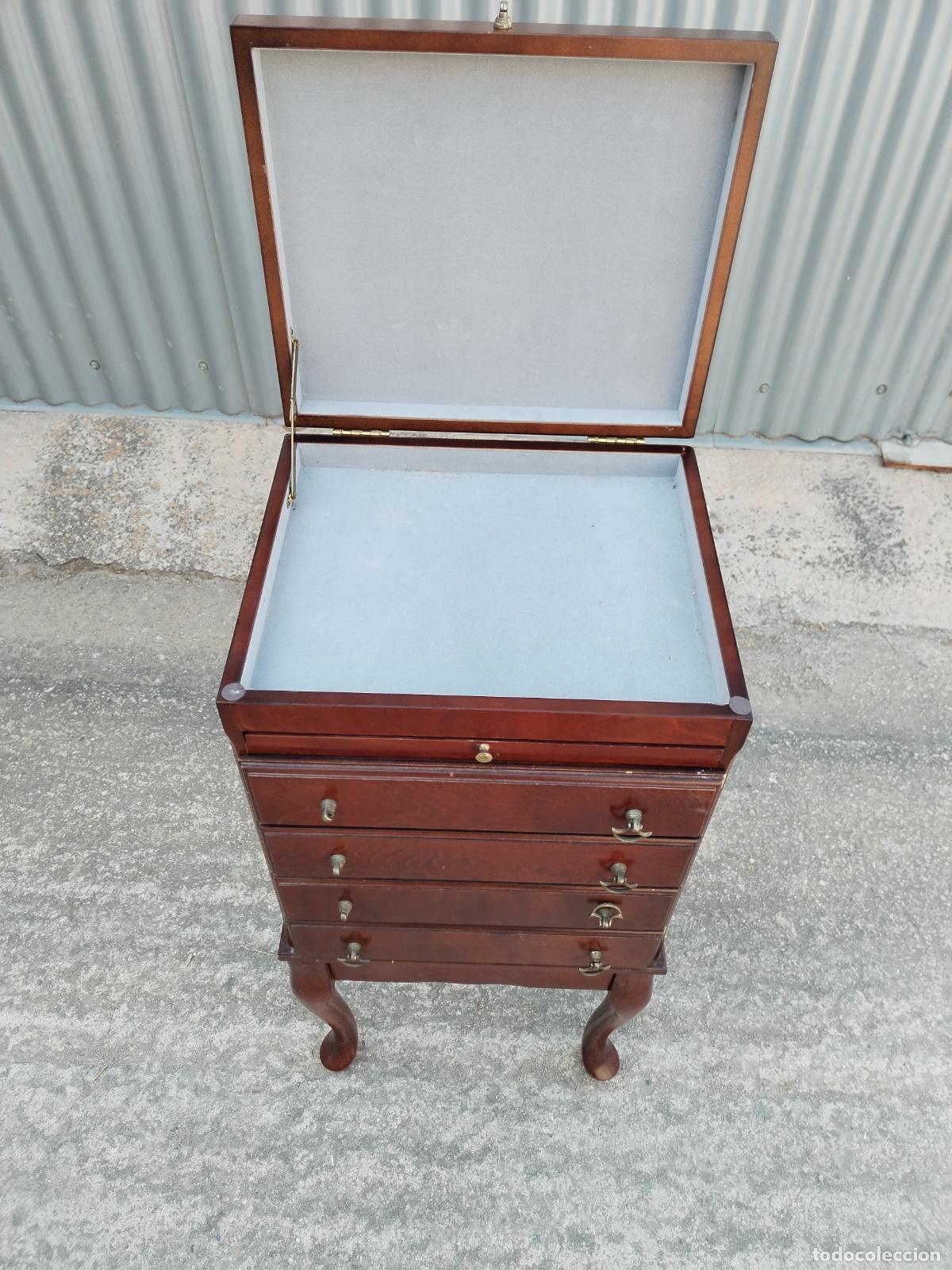Antig&uuml;edades: mueble joyero antiguo de madera DM - Foto 12