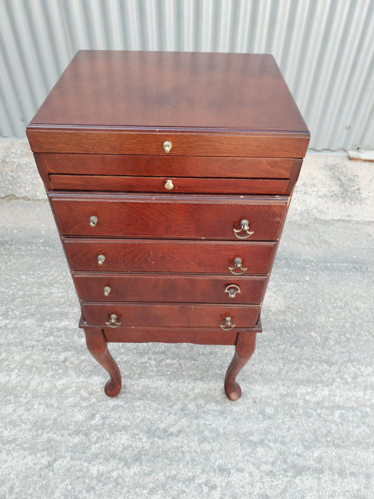 Antig&uuml;edades: mueble joyero antiguo de madera DM - Foto 13