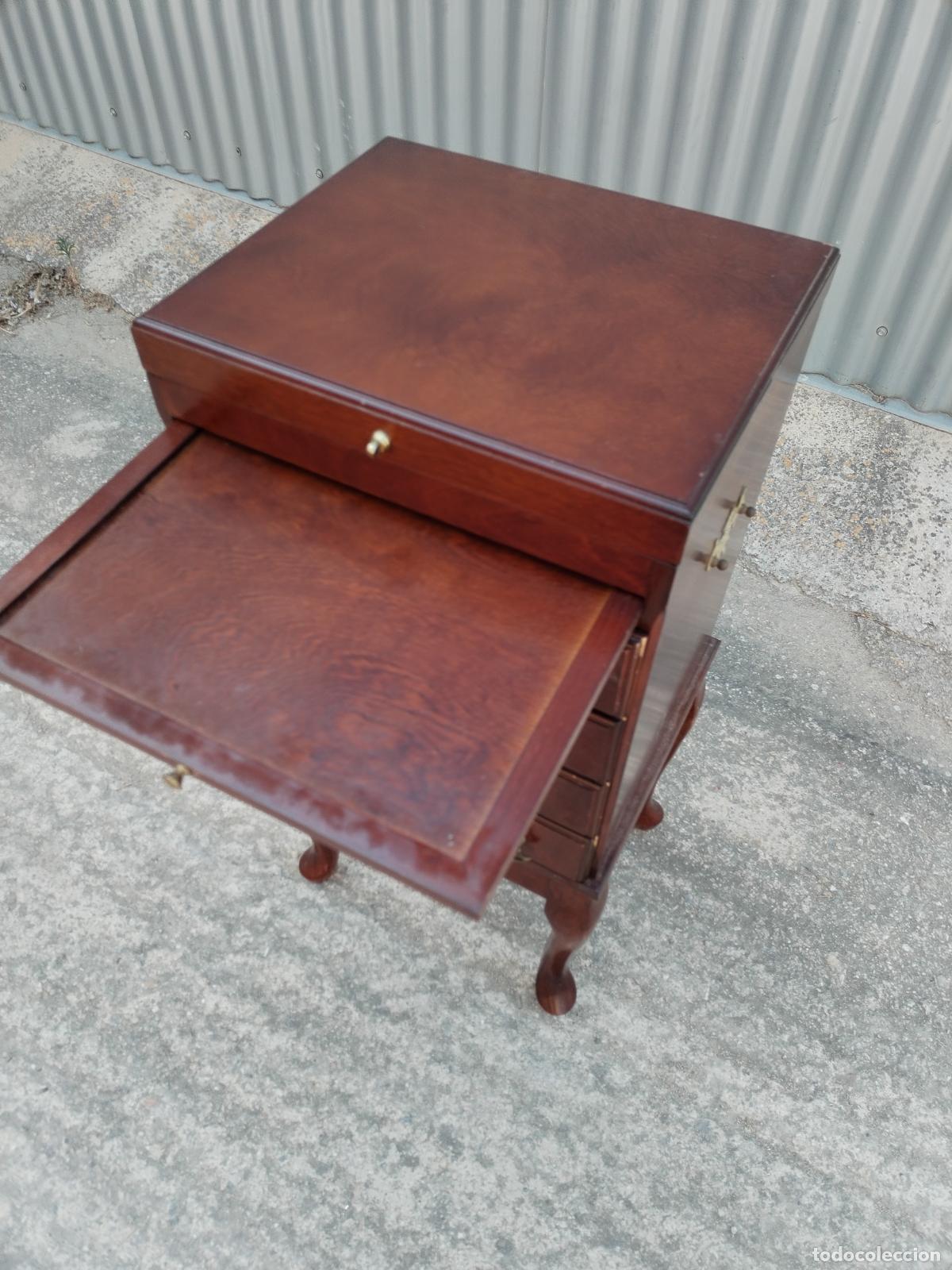 Antig&uuml;edades: mueble joyero antiguo de madera DM - Foto 14
